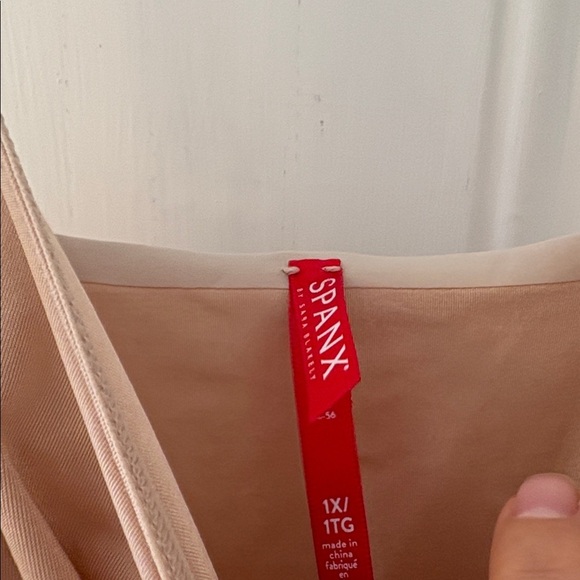 Spanx oncore bodysuit shorts girdle tan adjustable straps sz 1X - Picture 3 of 7